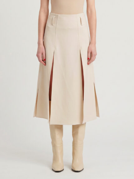 Sutton New York Midi panel skirt in double crepe