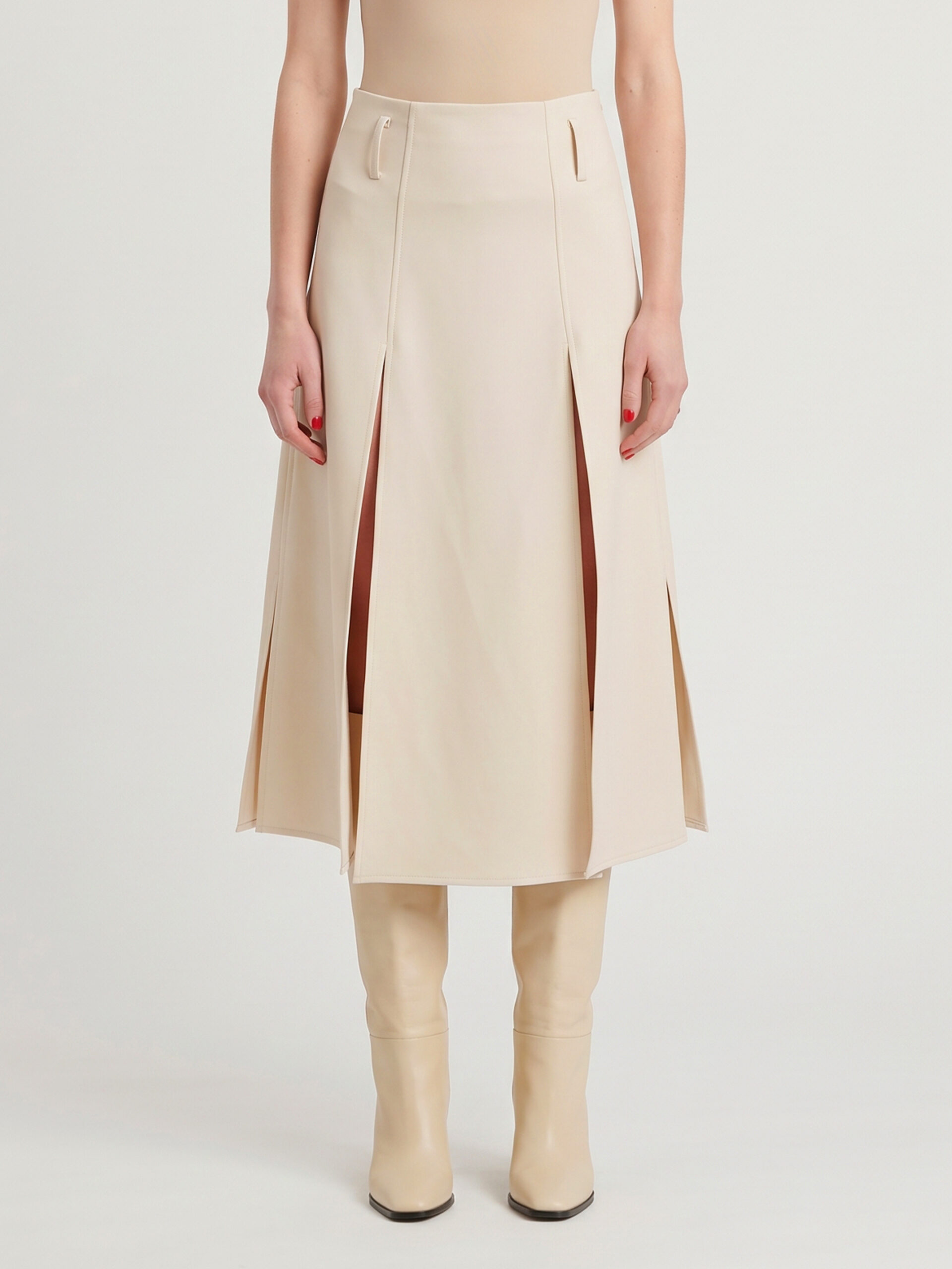 Sutton New York Midi panel skirt in double crepe