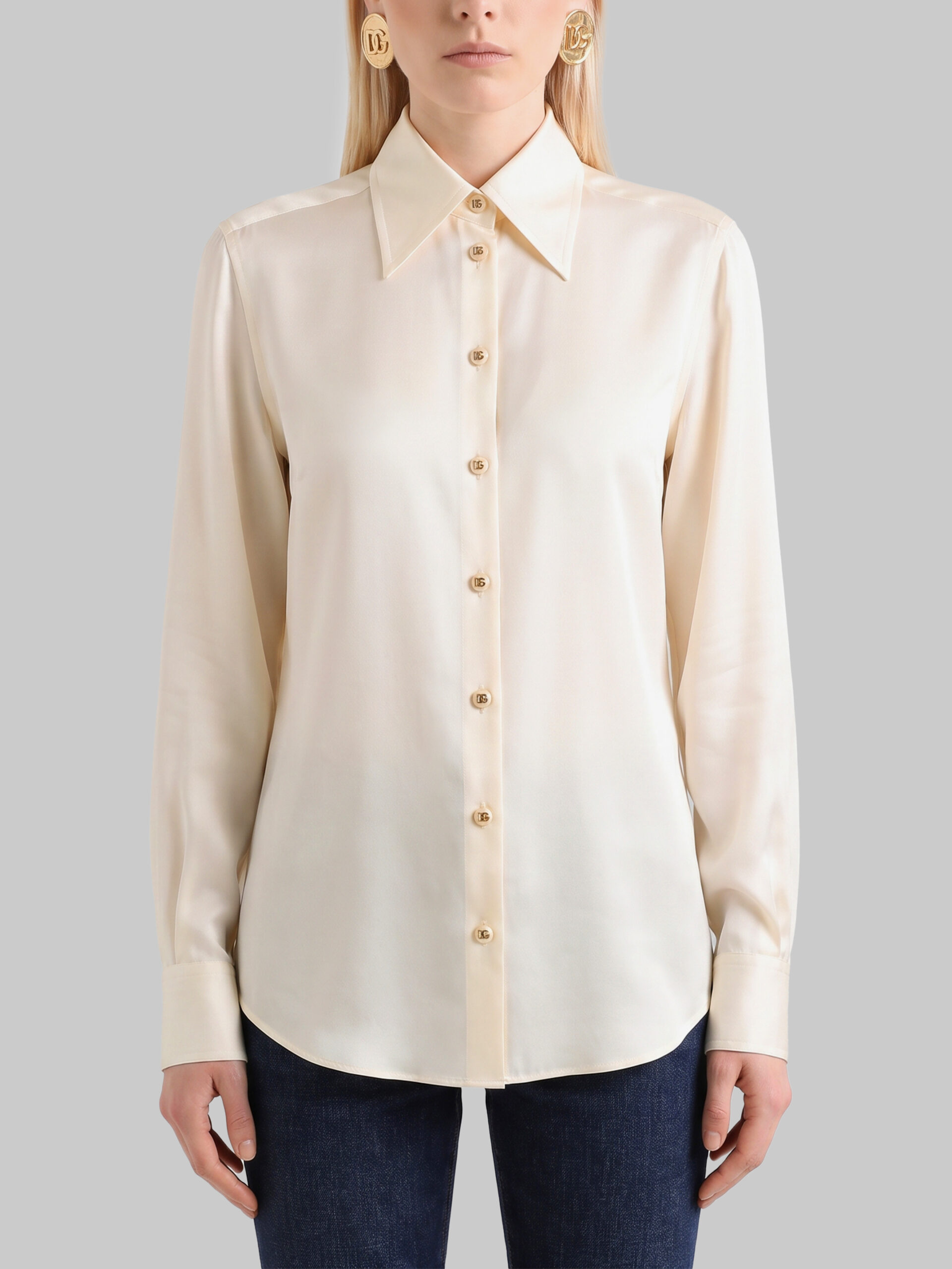 Dolce&gabbana White silk shirt