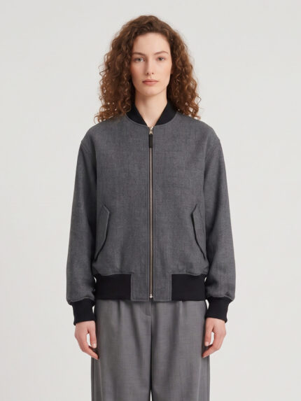 Sutton New York Dark grey chevron bomber jacket