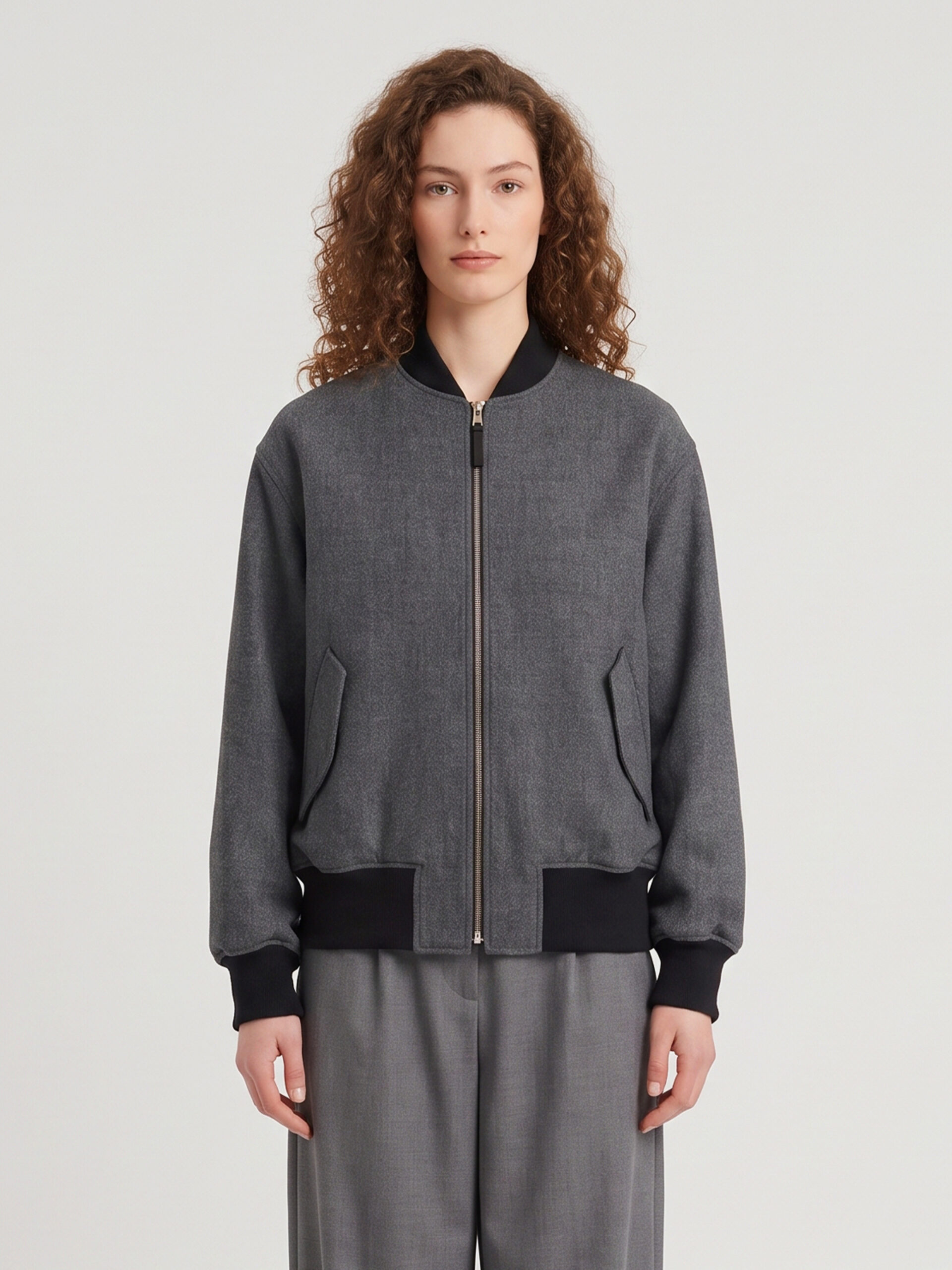 Sutton New York Dark grey chevron bomber jacket