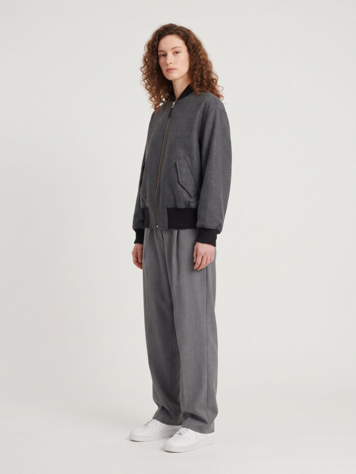 Sutton New York Dark grey chevron bomber jacket