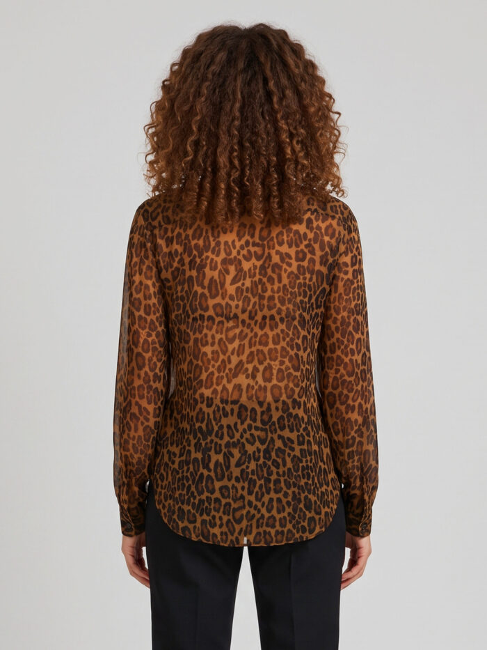 Sutton New York Animal print blouse with bow