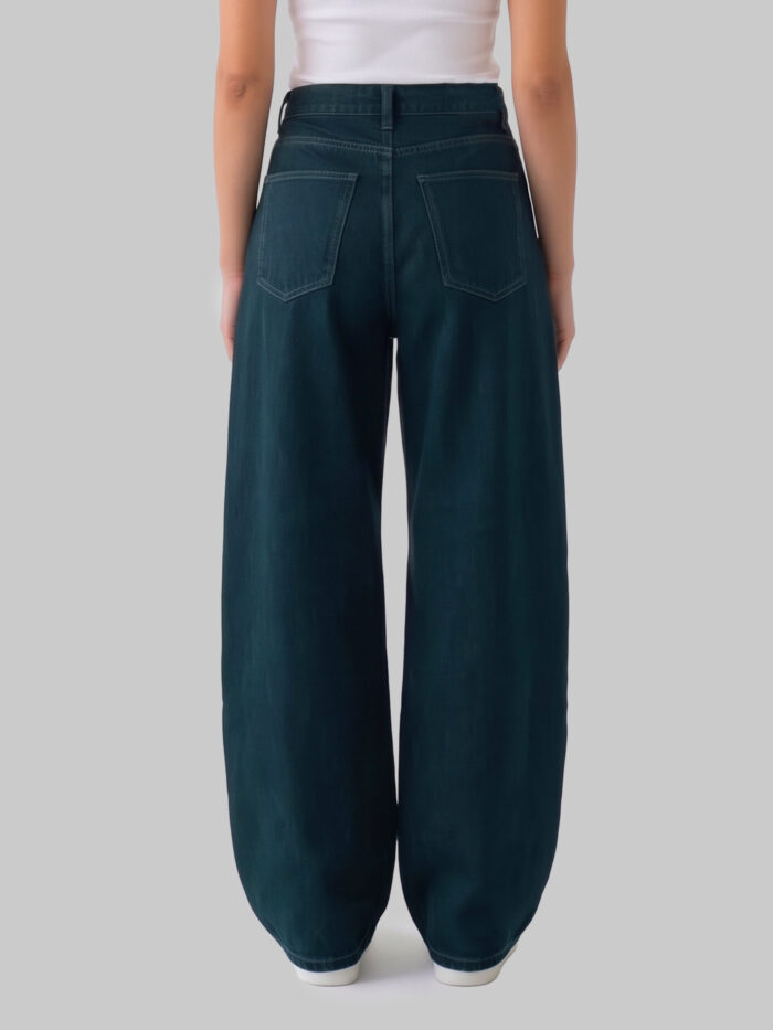 The Frankie Shop Dark wash Nick barrel leg jeans