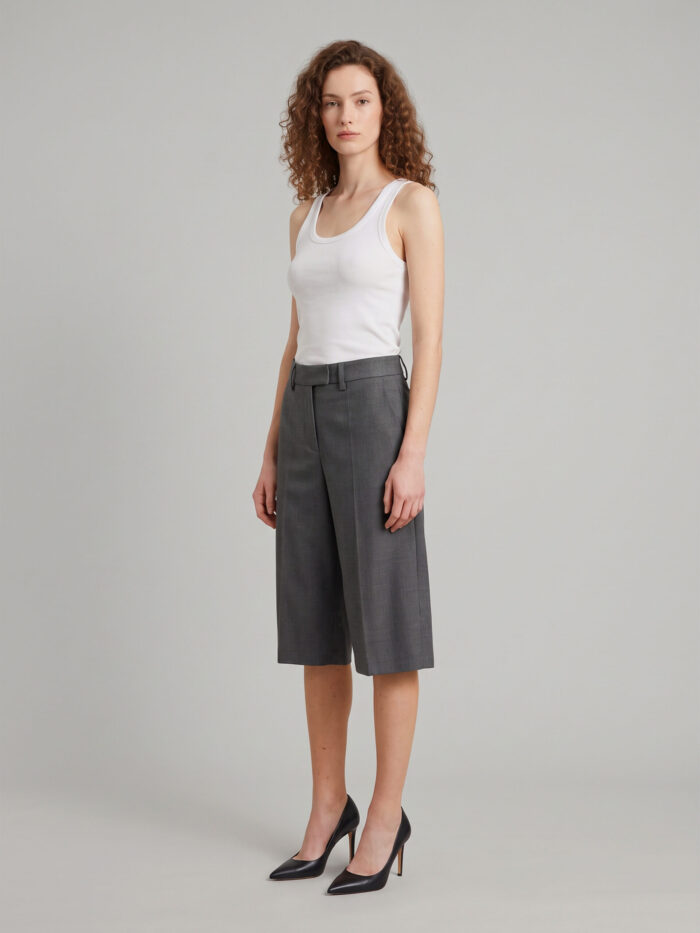 Sutton New York Anthracite stretch canvas bermuda shorts