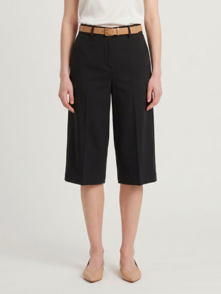 Sutton New York Black stretch canvas bermuda shorts