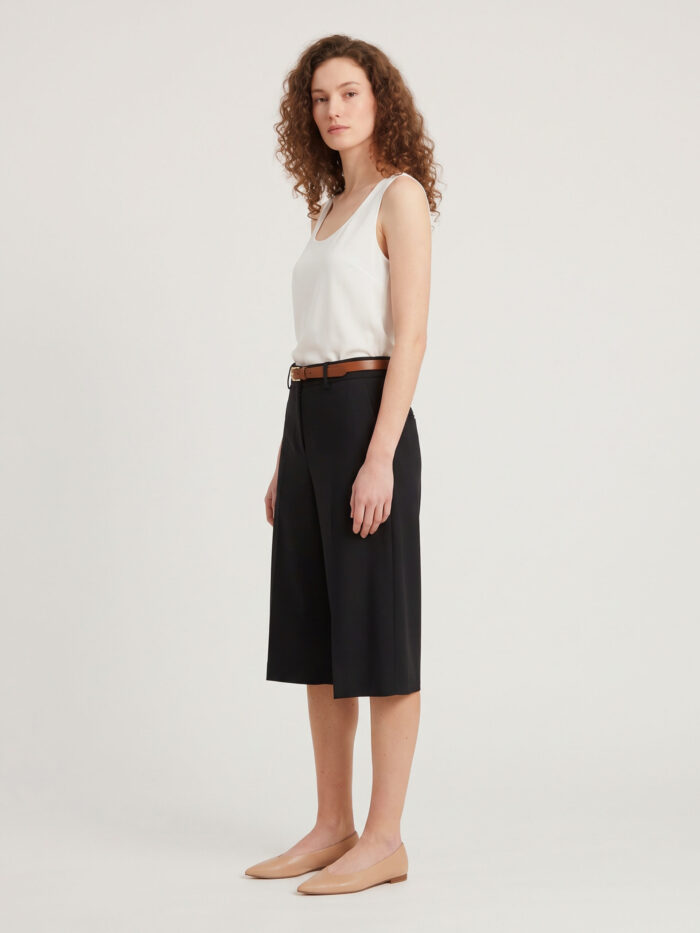 Sutton New York Black stretch canvas bermuda shorts
