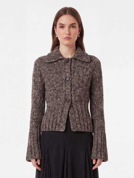 Khaite Takeo cardigan in multi sepia and black