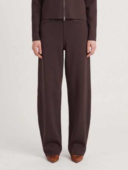 The Frankie Shop Enya straight-leg trousers in brown