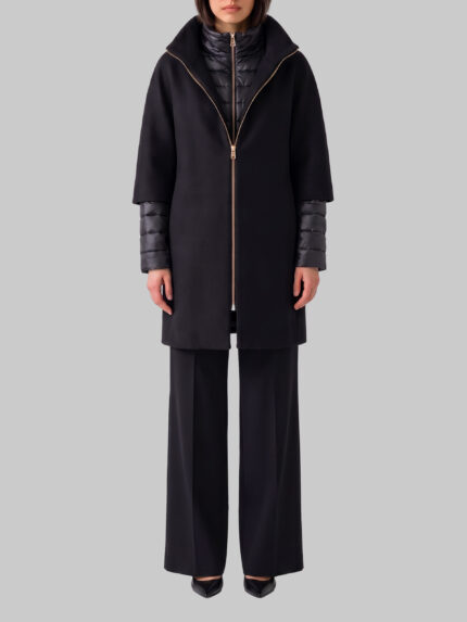 Herno Ultra-light coat in eco wool and nylon