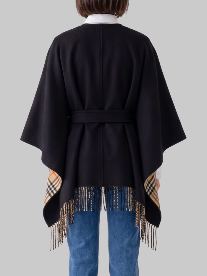 Burberry Tay cape with fringe