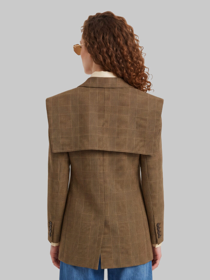 Chloe Single-breasted tailored jacket in Prince of Wales wool