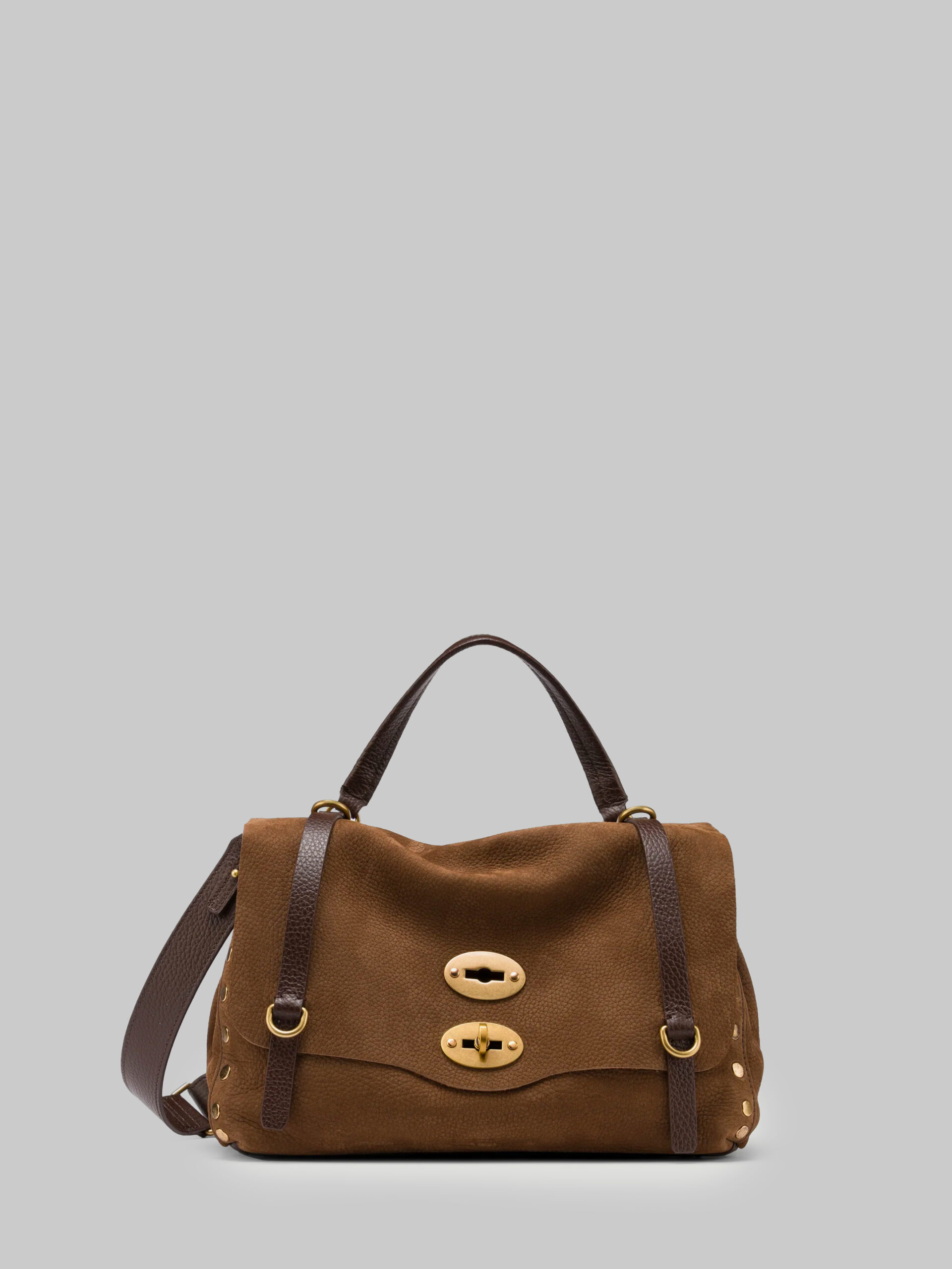 Zanellato Postina RE bag Jones Nabuk in Brown Tartufo di Norcia