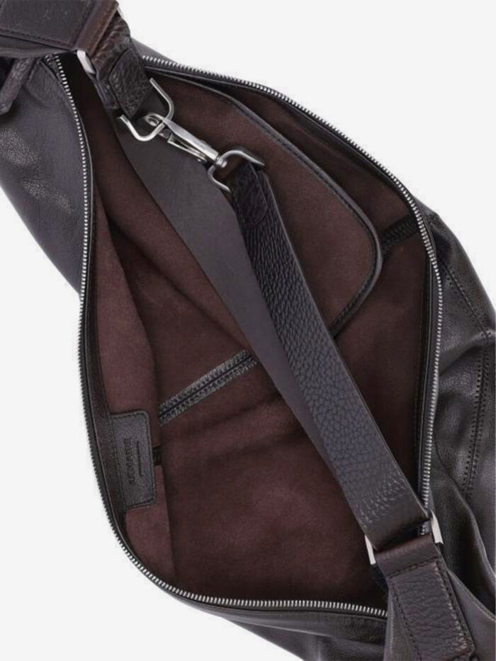 Lemaire Dark Chocolate Quiver Clip bag