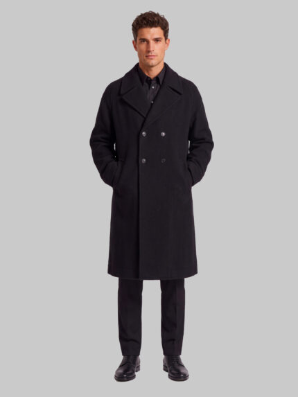 Lemaire Double-breasted coat in wool and felted alpaca