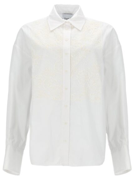 NUDE CAMICIA CON INSERTI IN PIZZO
