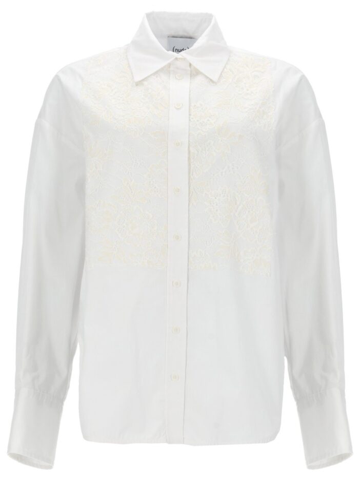 NUDE CAMICIA CON INSERTI IN PIZZO