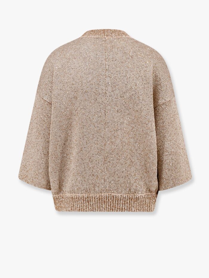 NUDE Cardigan With Zip And All-over Sequins