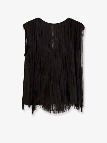 NUDE Cotton And Viscose Top With Fringes