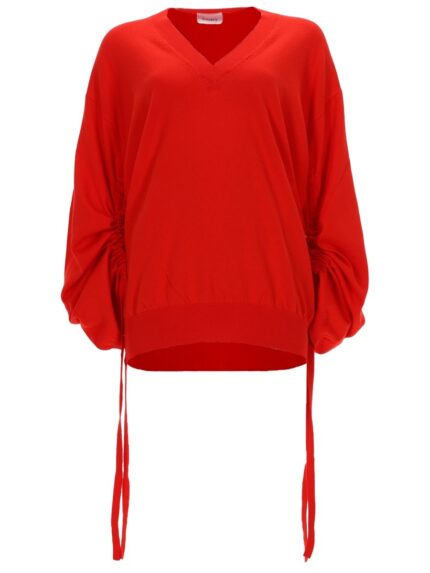 NUDE MAGLIA IN COTONE CON SCOLLO A V