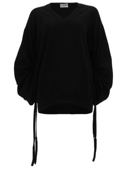 NUDE MAGLIA IN COTONE CON SCOLLO A V