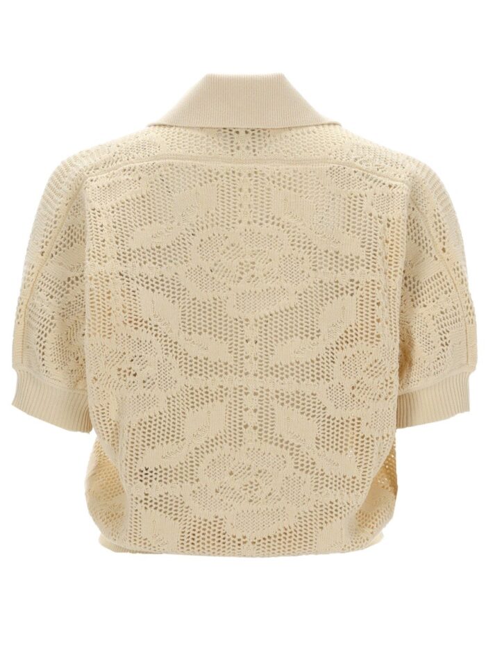 NUDE POLO IN MAGLIA TRAFORATA