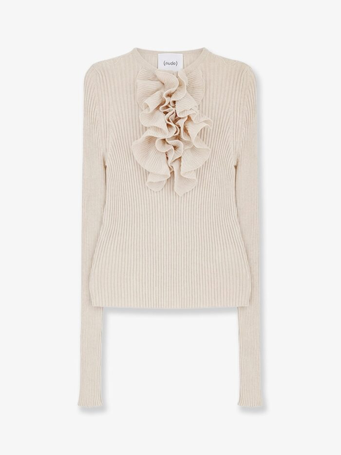 NUDE Ribbed Cotton Blend Sweater