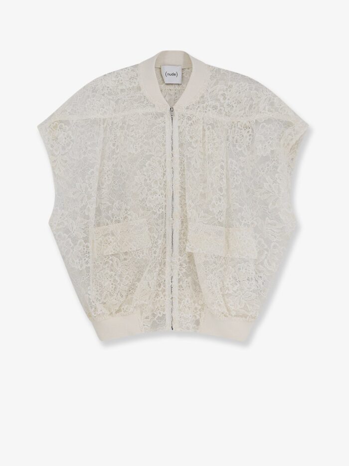 NUDE Sleeveless Lace Jacket