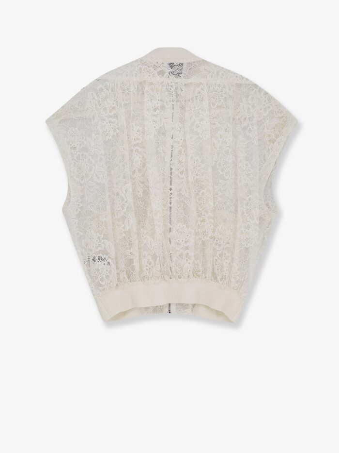 NUDE Sleeveless Lace Jacket