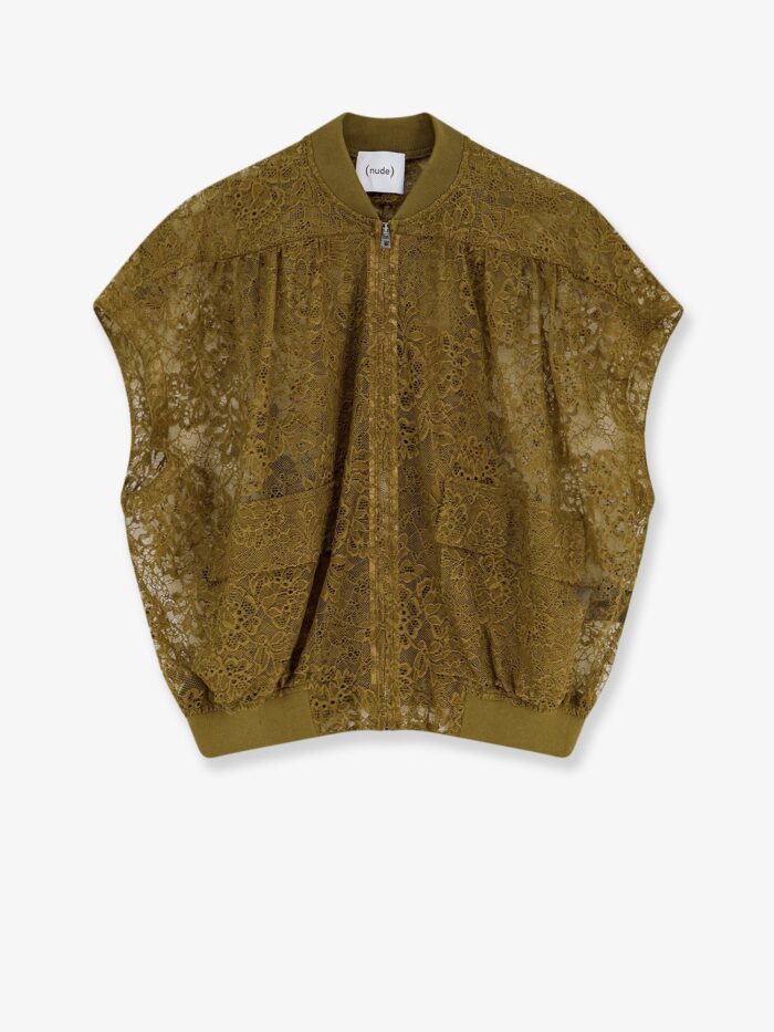 NUDE Sleeveless Lace Jacket