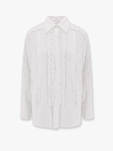 NUDE Viscose Blend Shirt With Crinkled Effect