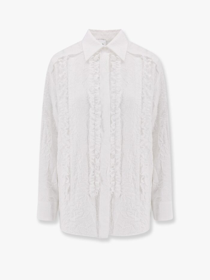 NUDE Viscose Blend Shirt With Crinkled Effect