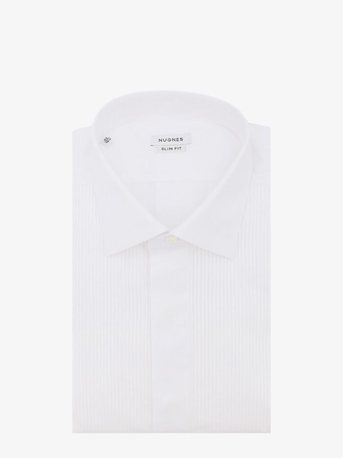 nugnes 1920 cotton shirt with plastron NUGNES 1920 Cotton Shirt With Plastron