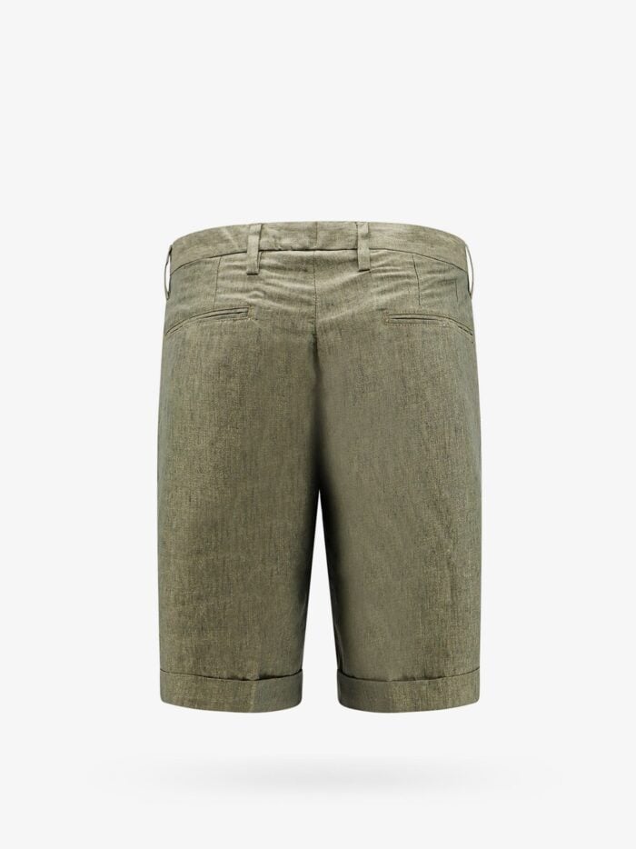 NUGNES 1920 Linen Bermuda Shorts With Logoed Label