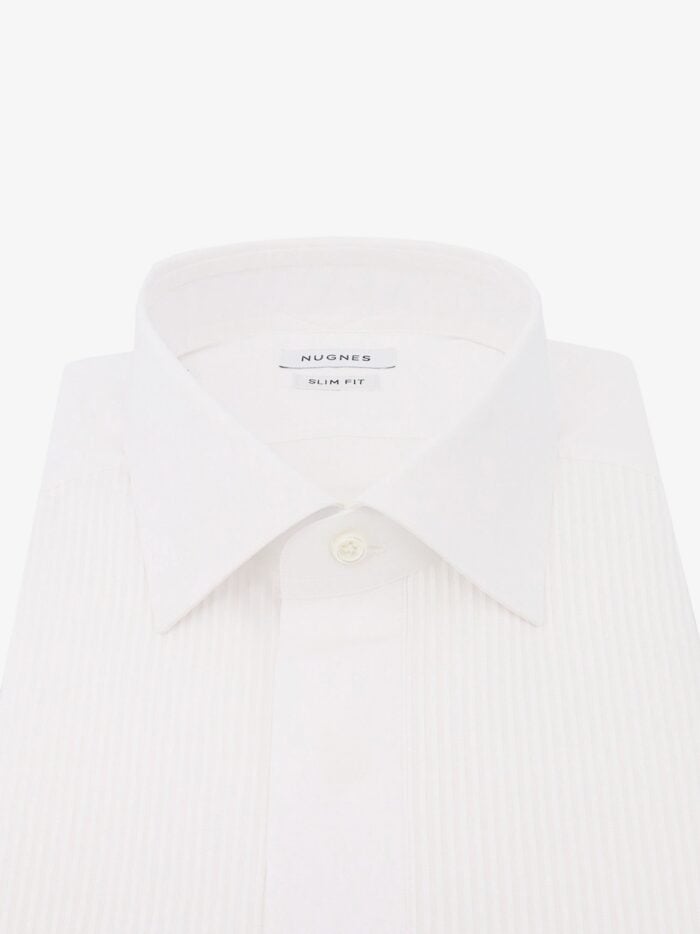 NUGNES 1920 Slim Fit Cotton Shirt With Plastron