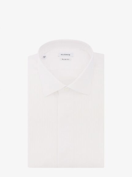NUGNES 1920 Slim Fit Cotton Shirt With Plastron
