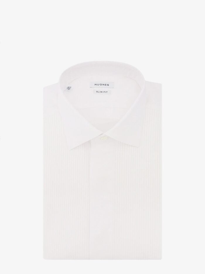 NUGNES 1920 Slim Fit Cotton Shirt With Plastron