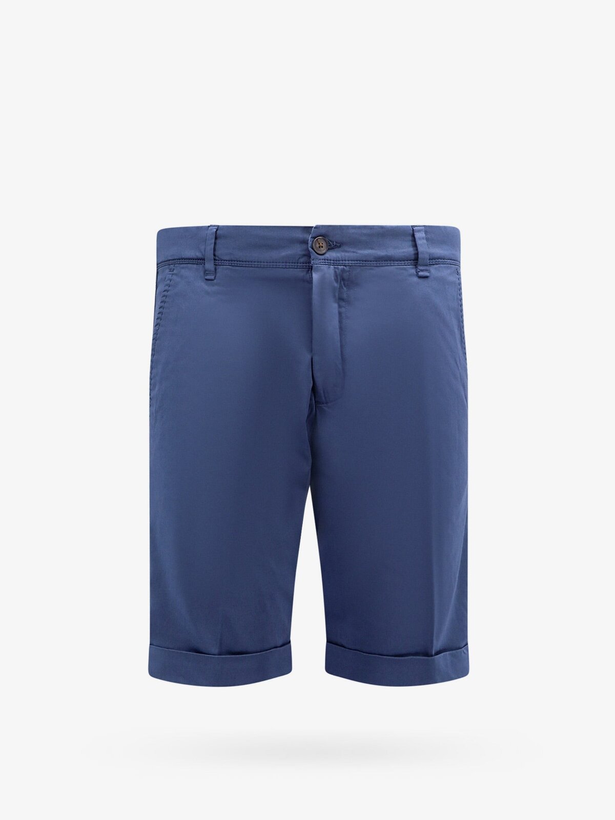 NUGNES 1920 Stretch Cotton Bermuda Shorts With Multicolor Detail