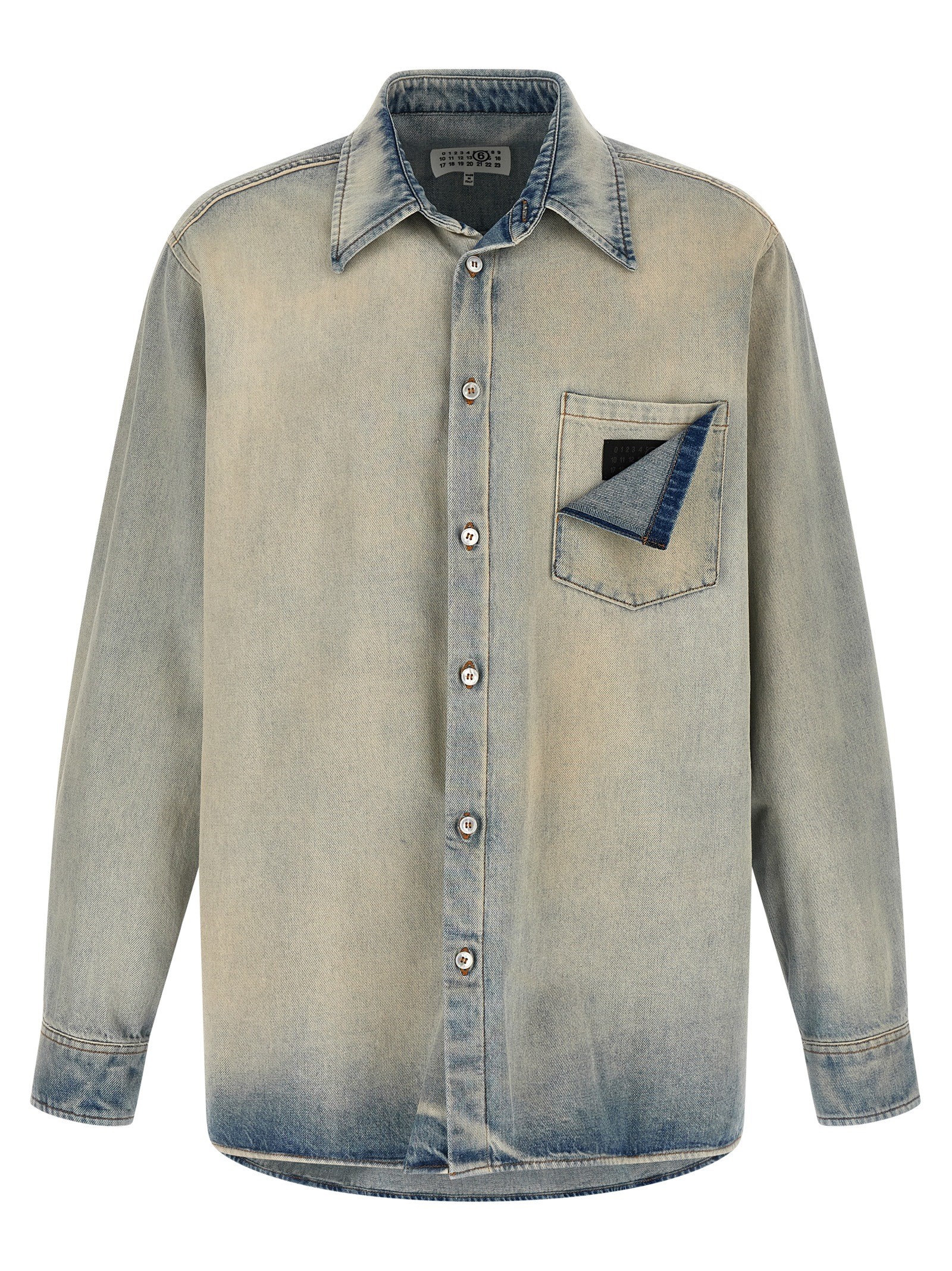 MM6 MAISON MARGIELA 'Numeric Signature MM6' Denim Shirt