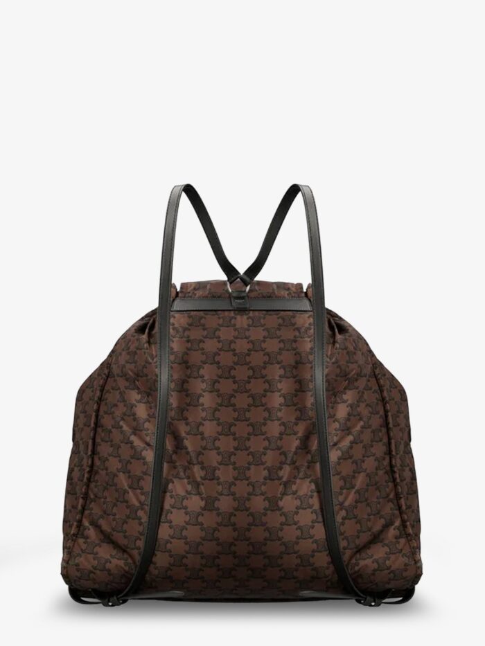 Celine Nylon And Leather Backpack With Triomphe Print