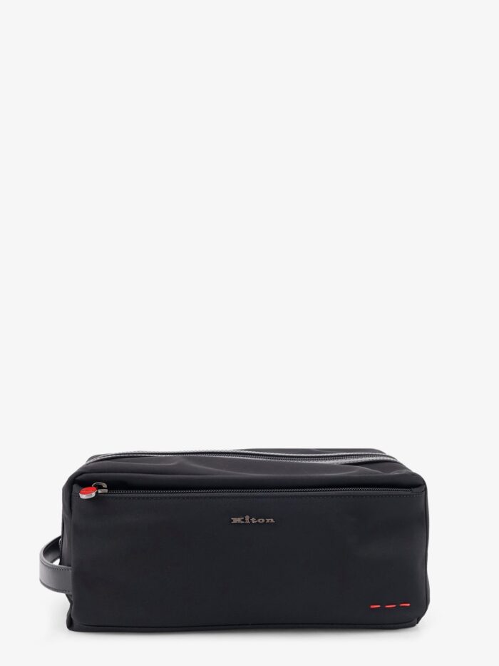 kiton ciro paone nylon beauty case with logo KITON CIRO PAONE Nylon Beauty Case With Logo