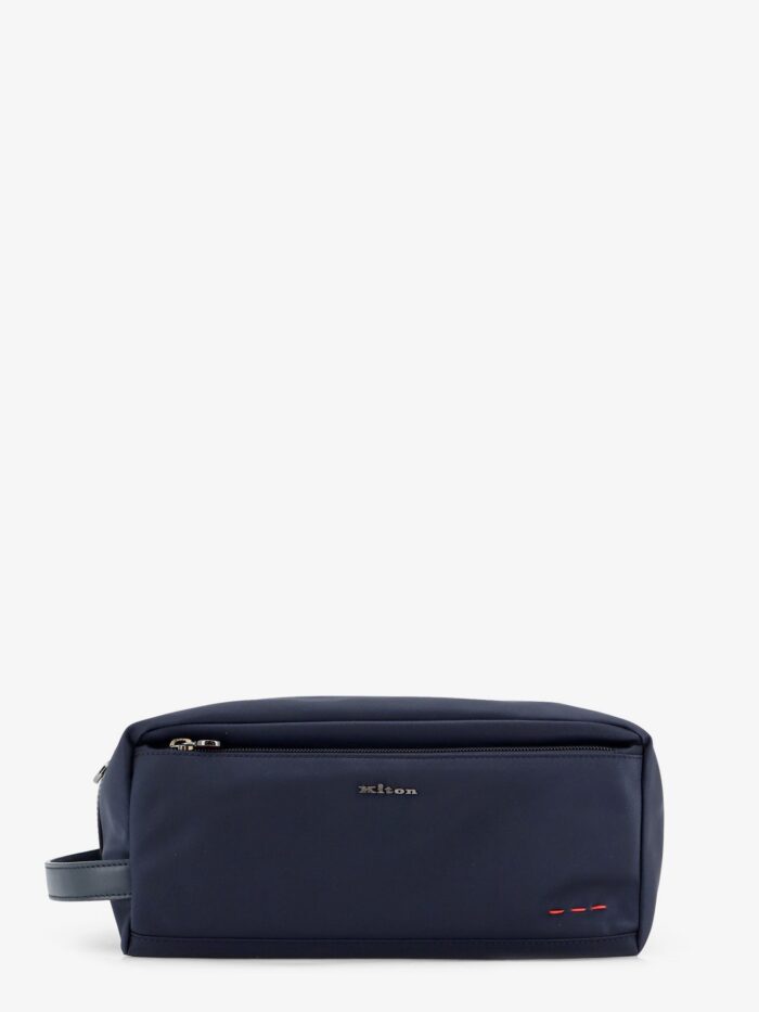 kiton ciro paone nylon beauty case with logo KITON CIRO PAONE Nylon Beauty Case With Logo