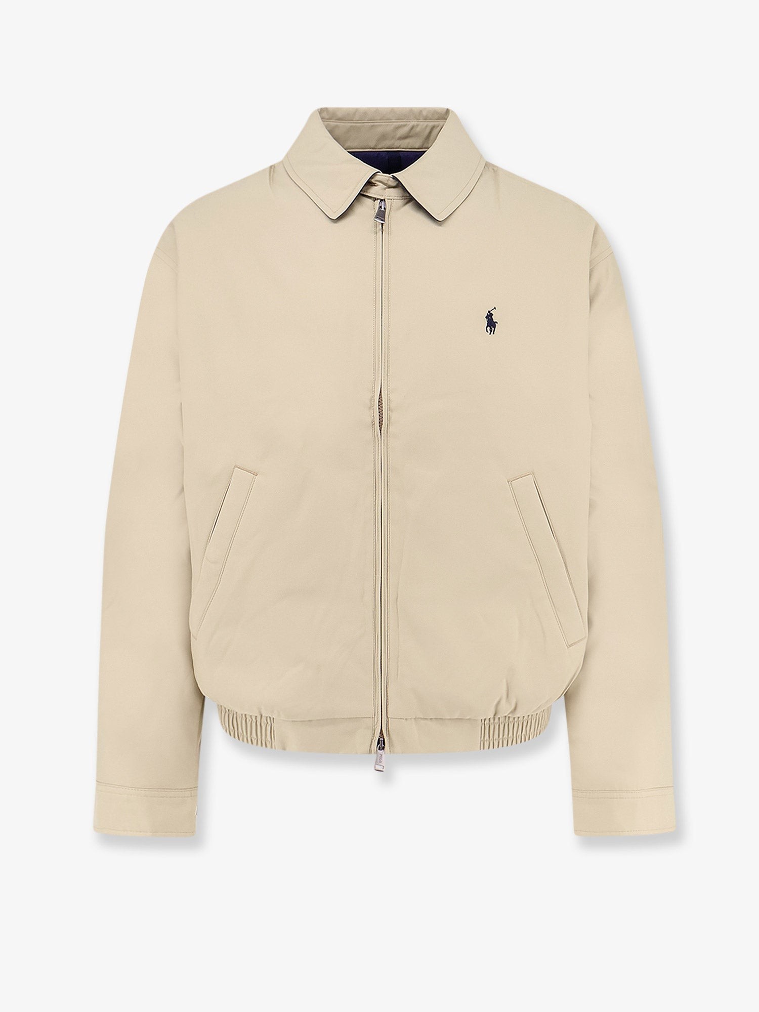 Polo Ralph Lauren Nylon Down Jacket With Contrasting Embroidered Logo
