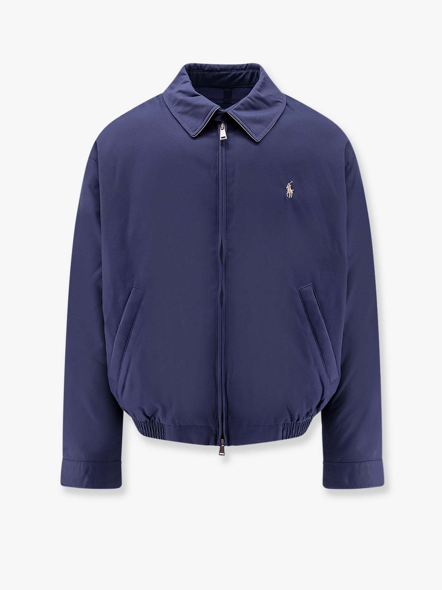 Polo Ralph Lauren Nylon Down Jacket With Contrasting Embroidered Logo