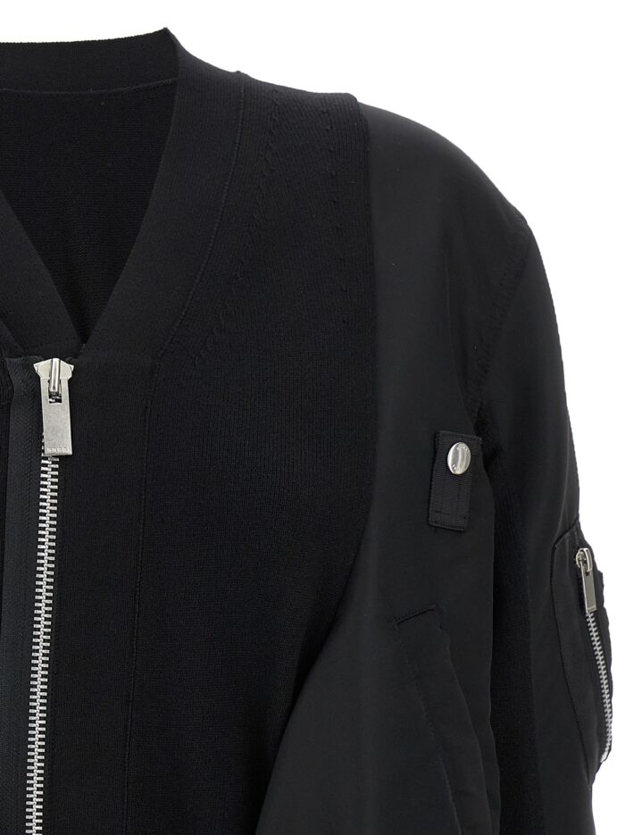 SACAI Nylon Insert Cardigan