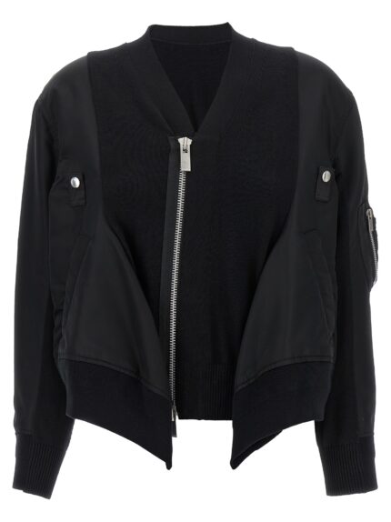 SACAI Nylon Insert Cardigan