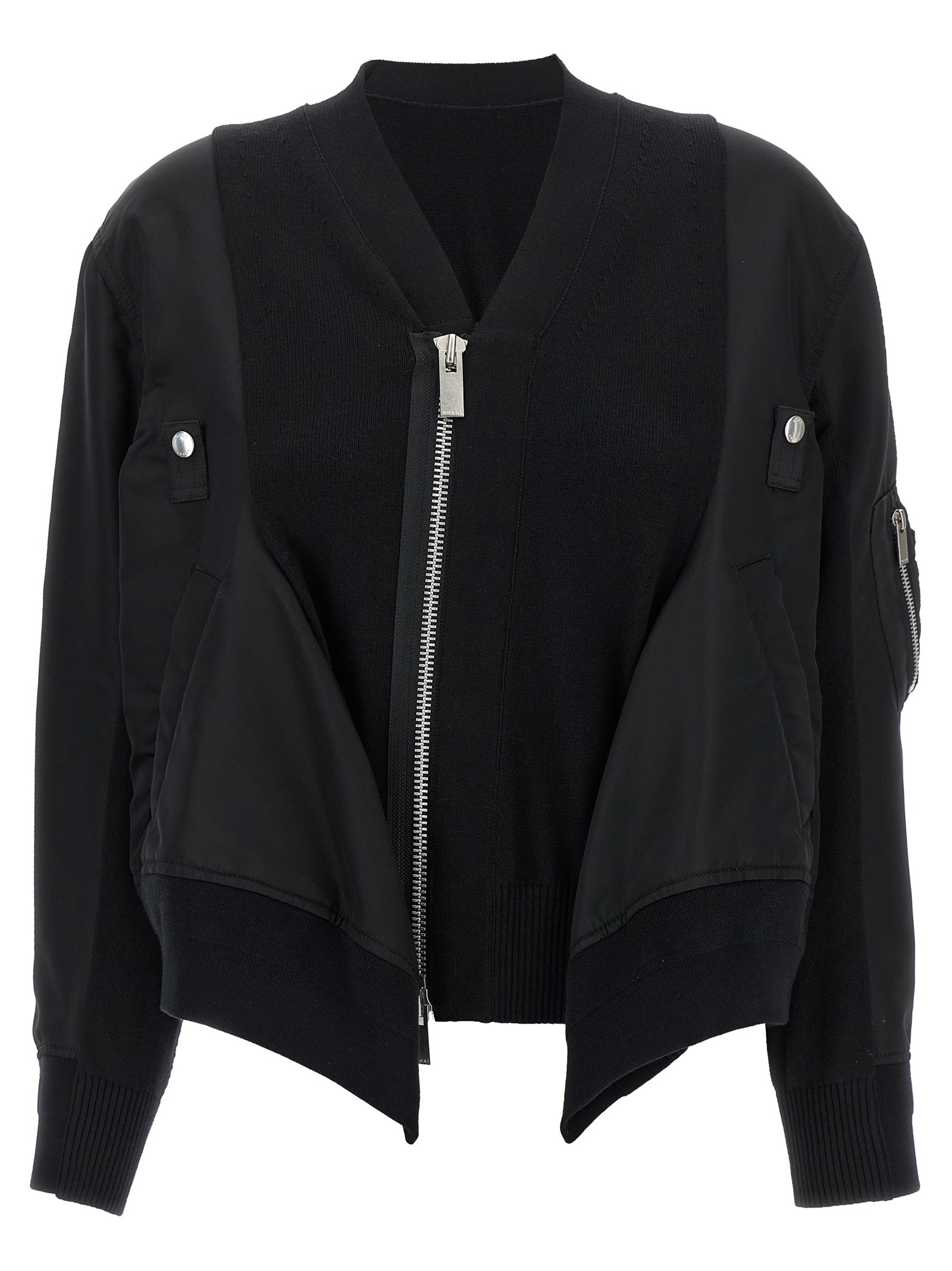 SACAI Nylon Insert Cardigan