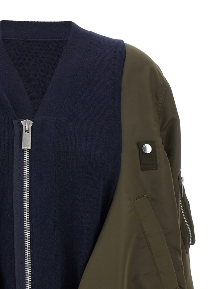 SACAI Nylon Insert Cardigan