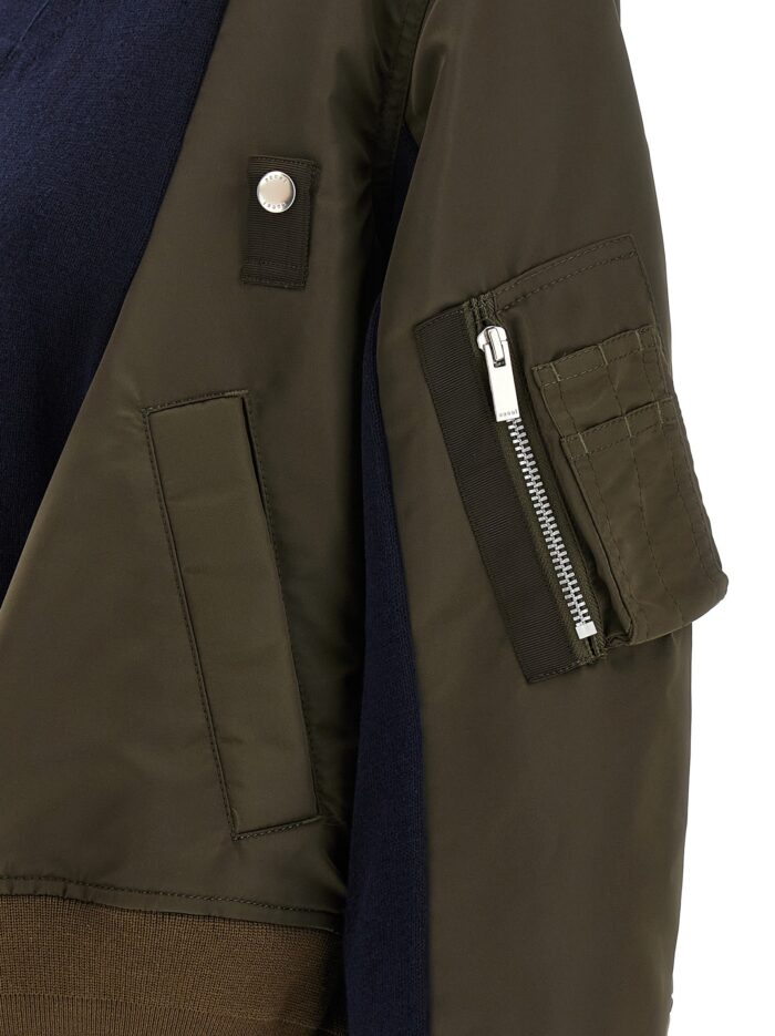 SACAI Nylon Insert Cardigan