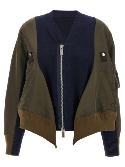 SACAI Nylon Insert Cardigan